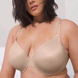 SOMA Vanishing Back Full‎ Coverage T-Shirt Bra 44D in Tan